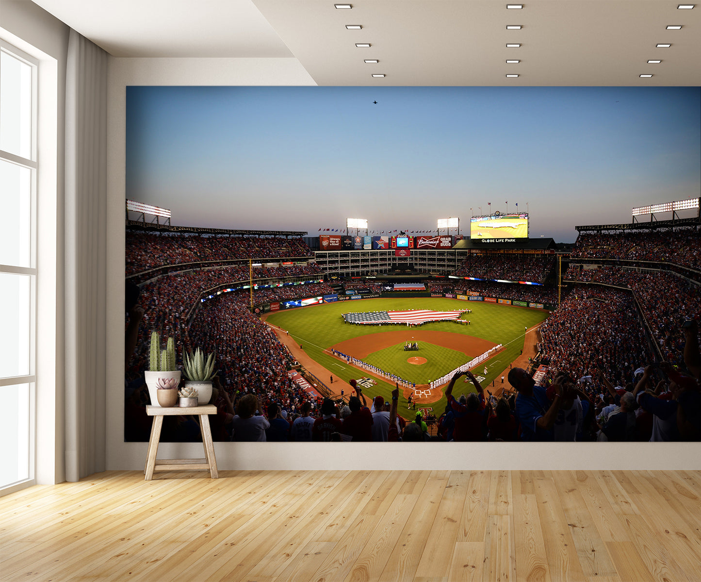 Globe Life Field Baseball Diamond Custom Designed Wallpaper