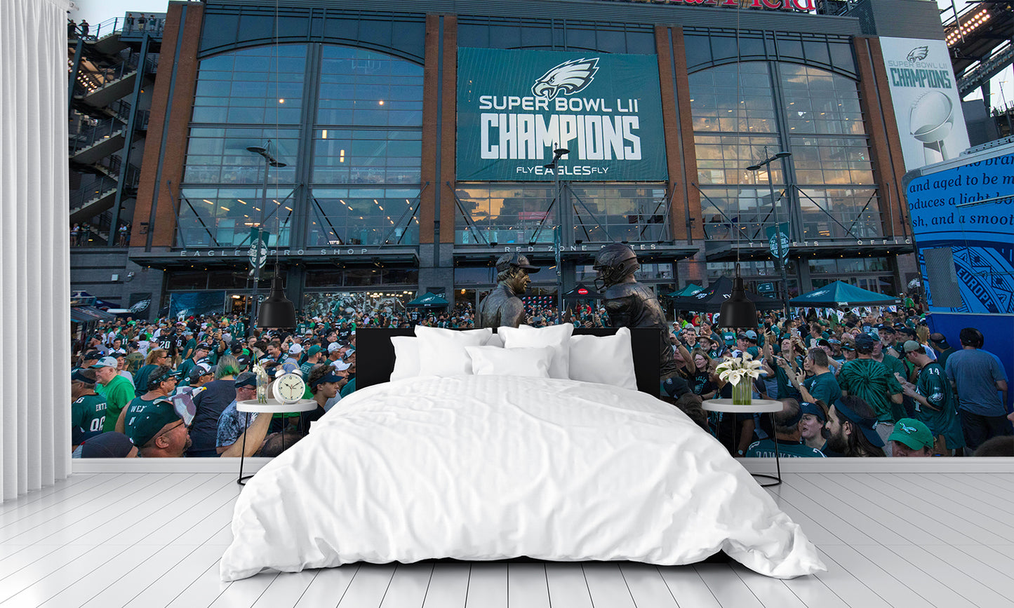 Outside of the Lincoln Financial Field Stadium Wall Mural