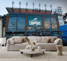 Outside of the Lincoln Financial Field Stadium Wall Mural