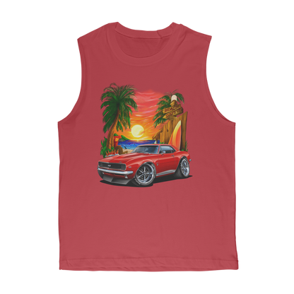 1967 Camaro SS Margaritaville Beach Car Art Premium Adult Muscle Top