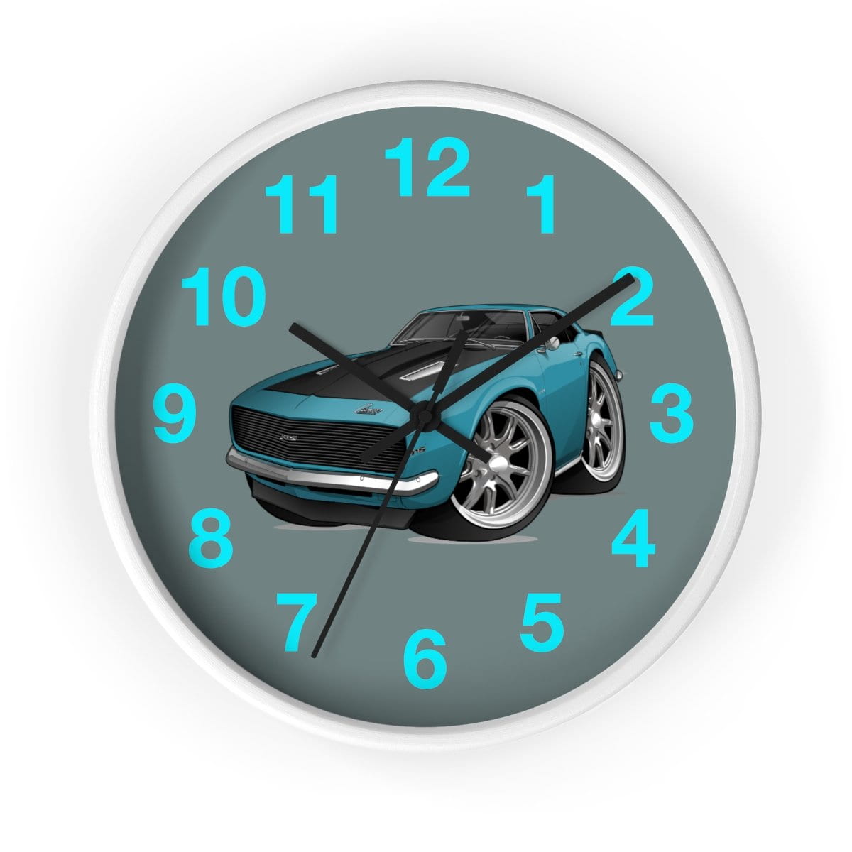 1st Generation Teal Camaro Wall clock