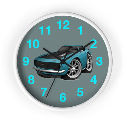 1st Generation Teal Camaro Wall clock