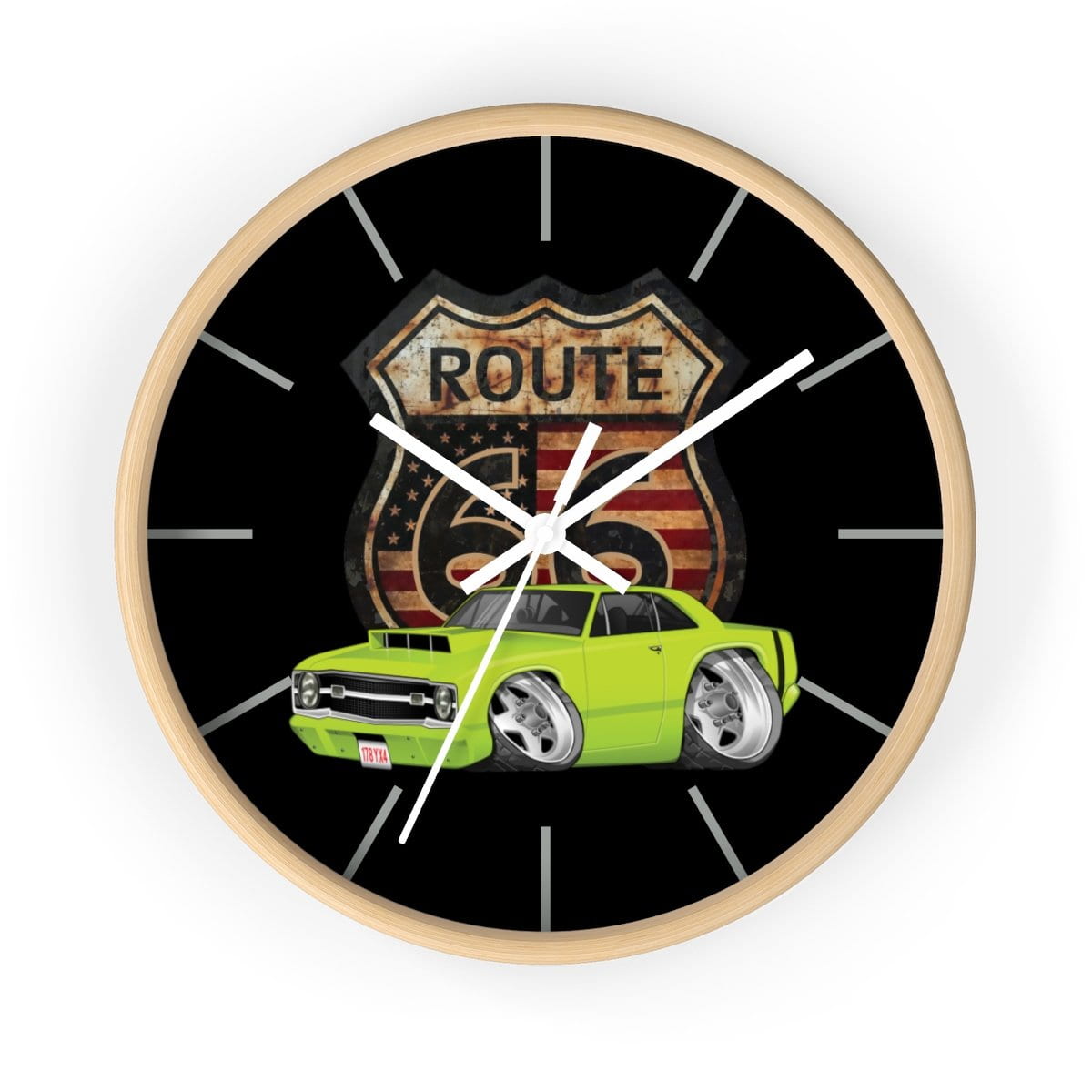 1969 Dart Route 66 Car Art Wall clock
