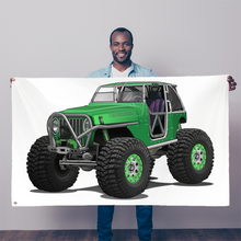 Jeep 4x4 Rocktoy Rock Climber Car Art Sublimation Flag