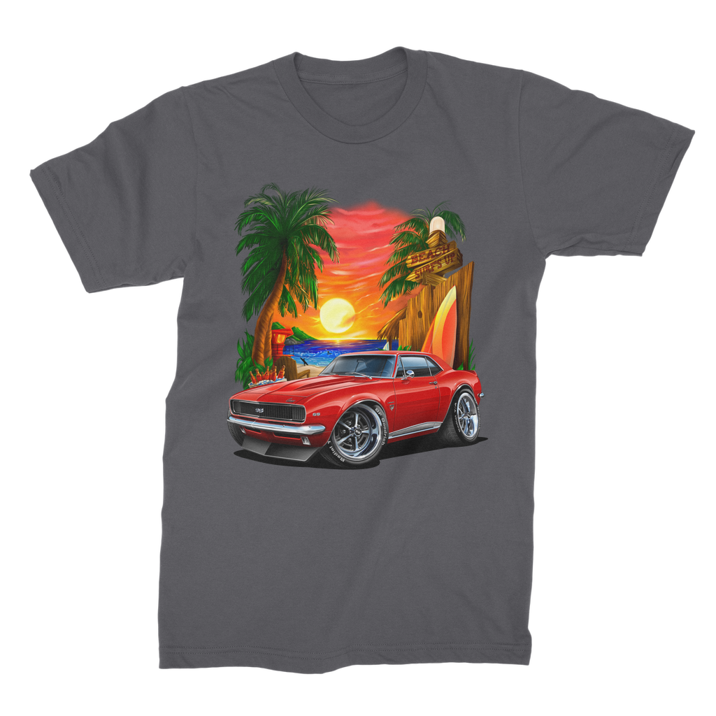 1967 Camaro SS Margaritaville Beach Car Art Premium Jersey Men's T-Shirt