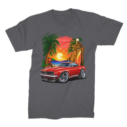 1967 Camaro SS Margaritaville Beach Car Art Premium Jersey Men's T-Shirt