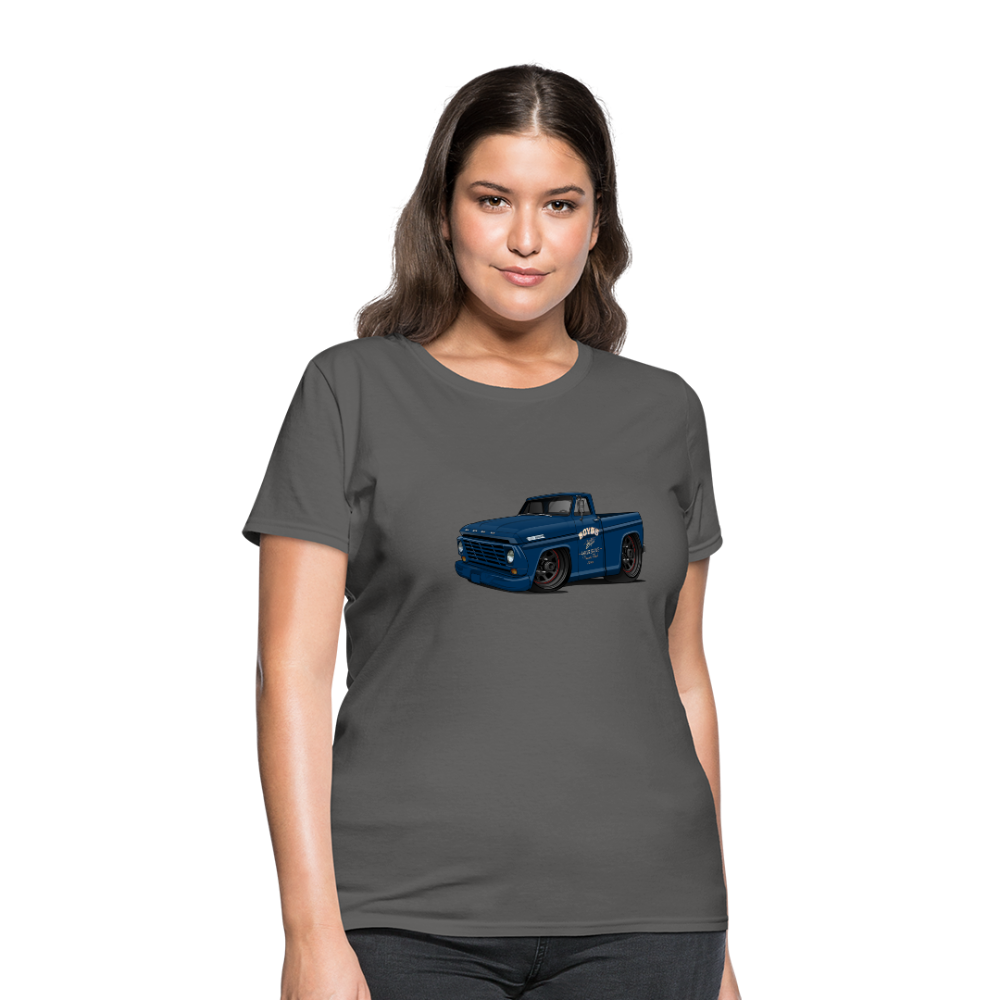 1967 Blue Ford F-100 Women's T-Shirt - charcoal