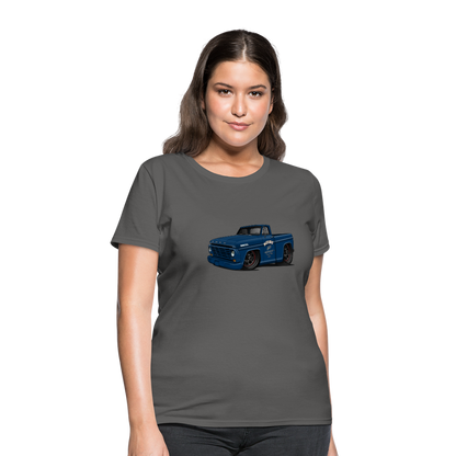 1967 Blue Ford F-100 Women's T-Shirt - charcoal