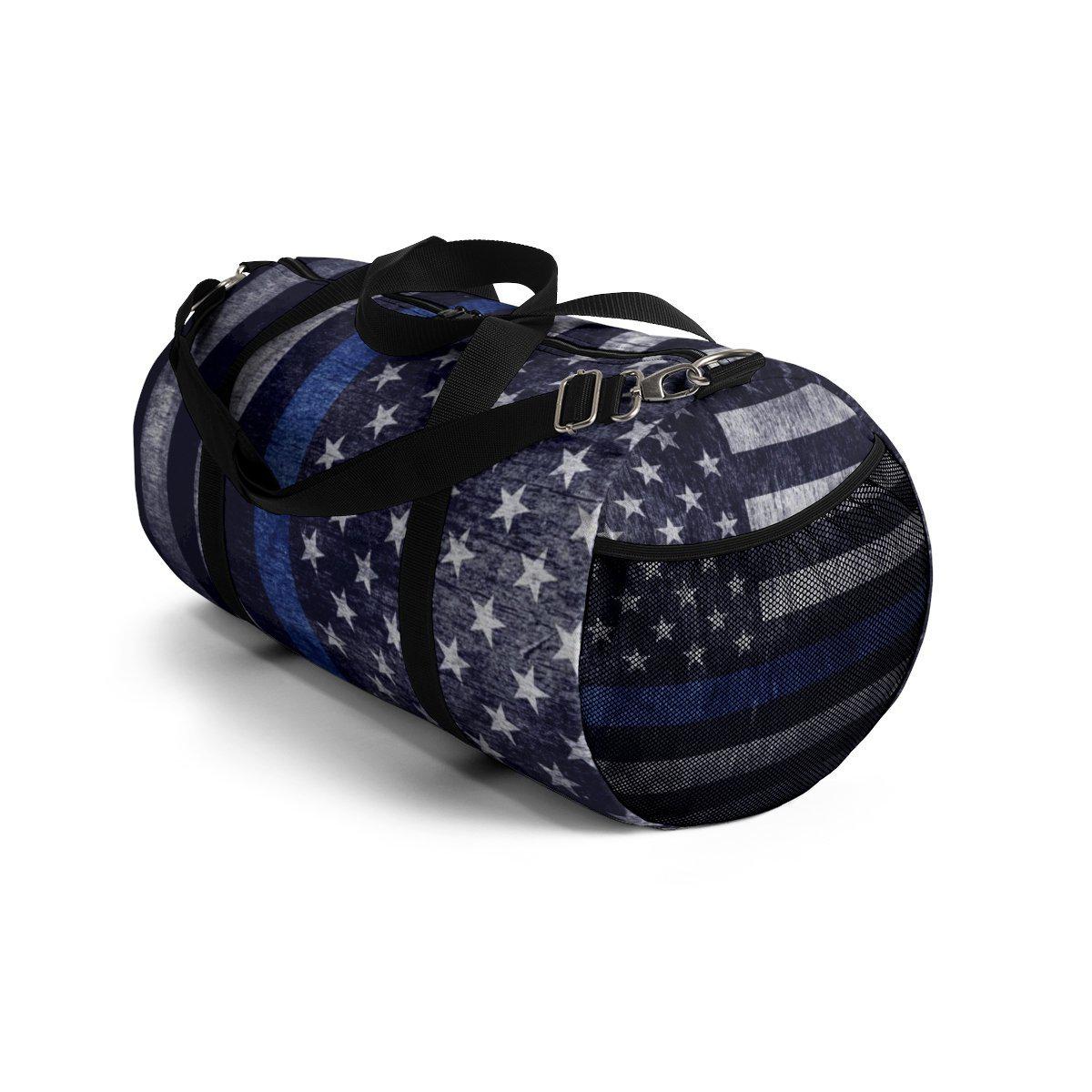 Distressed Thin Blue Line Duffle Bag