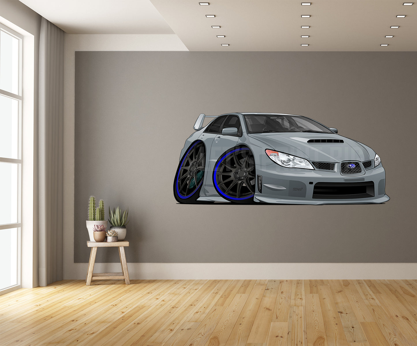 Car Art 2007 Subaru WRX STi Cartoon Wall Decal