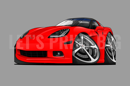 2010 Chevrolet Corvette Car Art Wall Decal