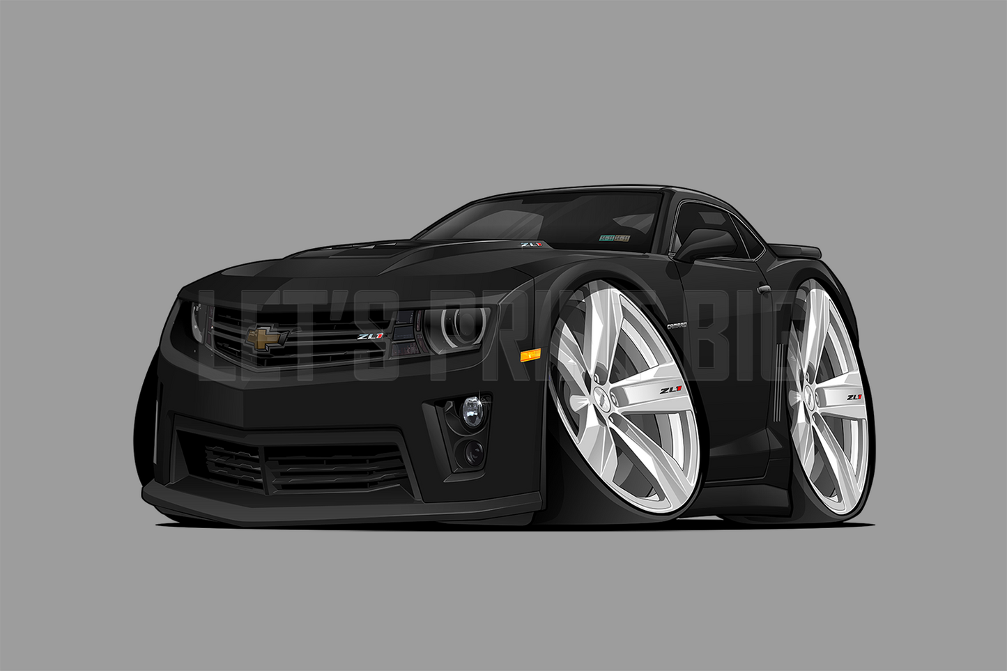 2013 Camaro Car Art Cartoon Wall Decal