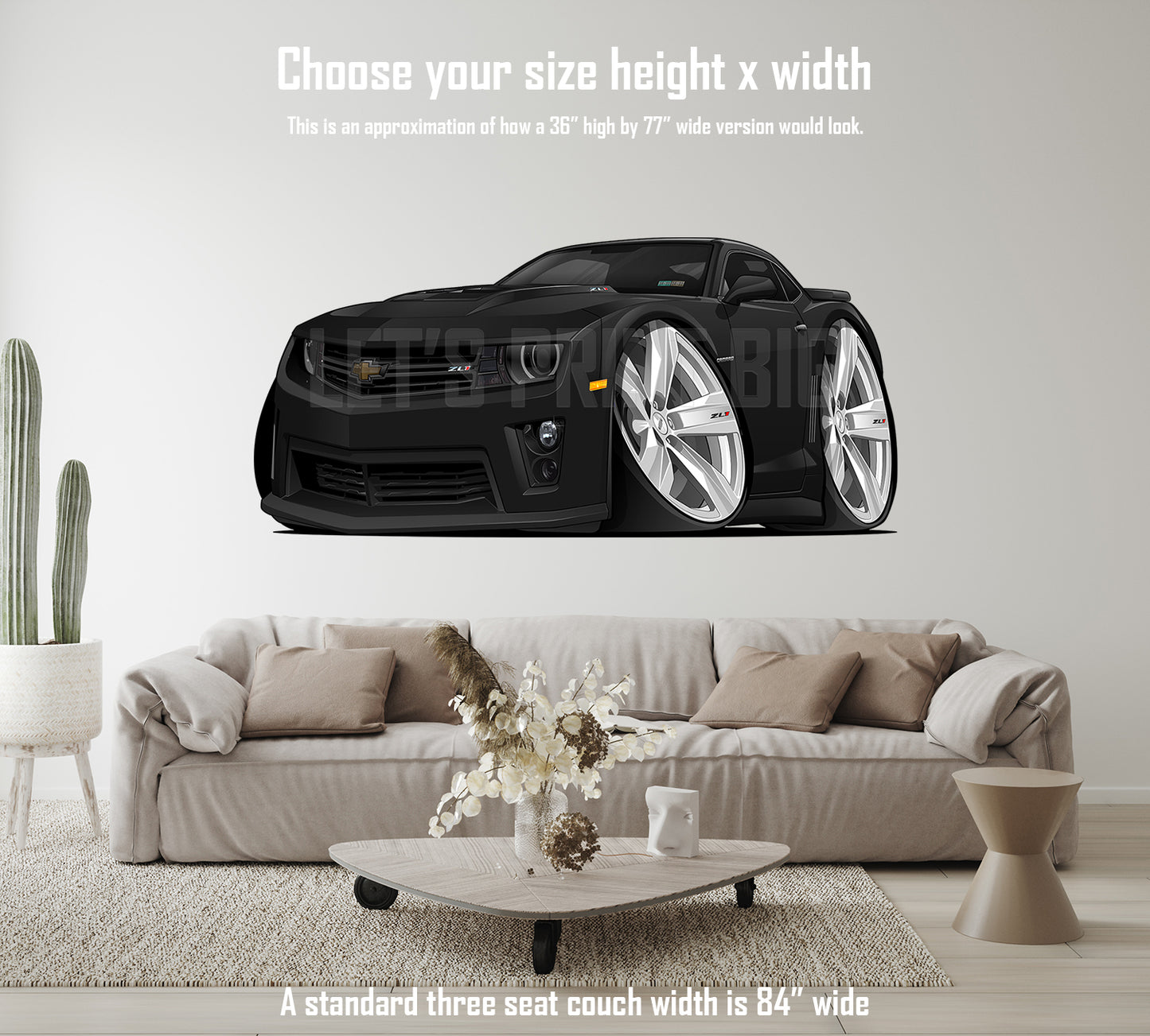 2013 Camaro Car Art Cartoon Wall Decal