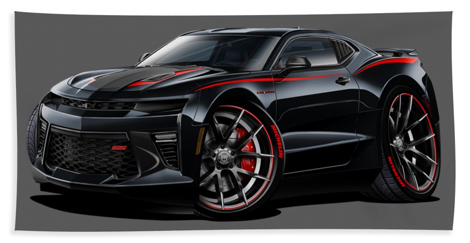 2017 Camaro Ss Car Art - Beach Towel