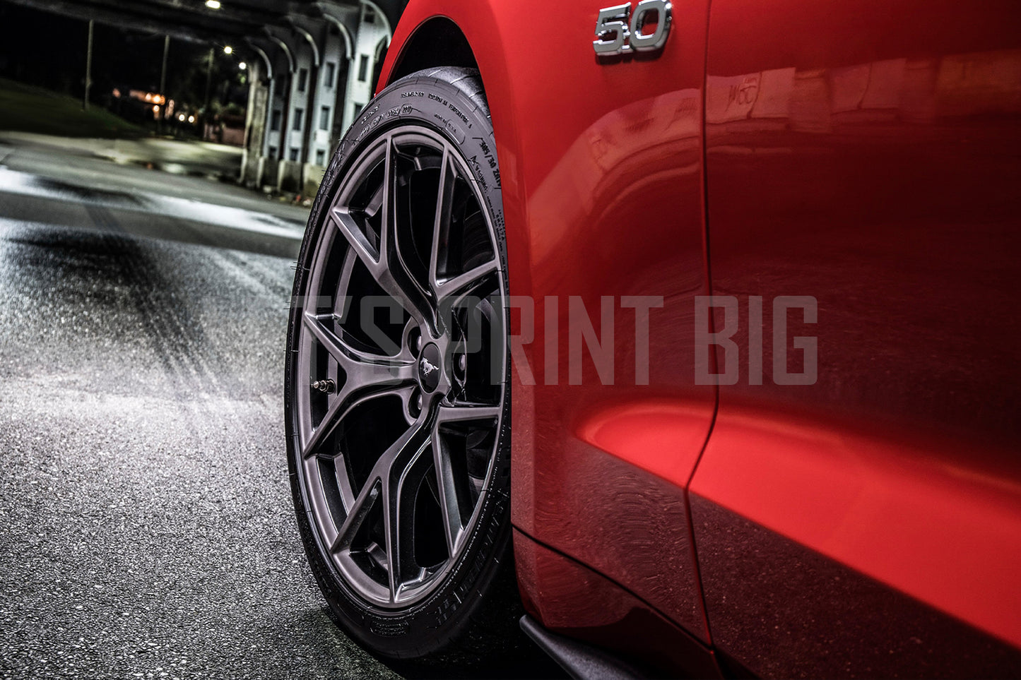 Car Art 2018 Mustang Front Wheel Wall Mural