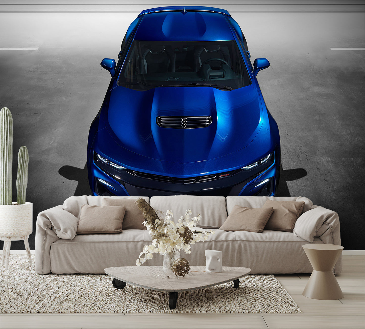 Car Art Camaro SS 2019 Blue Wall Mural