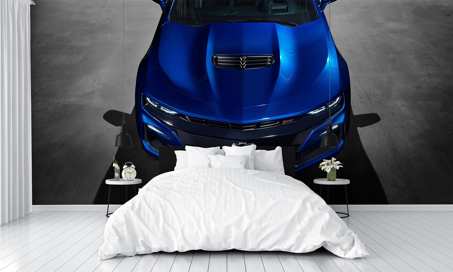 Car Art Camaro SS 2019 Blue Wall Mural