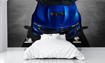 Car Art Camaro SS 2019 Blue Wall Mural