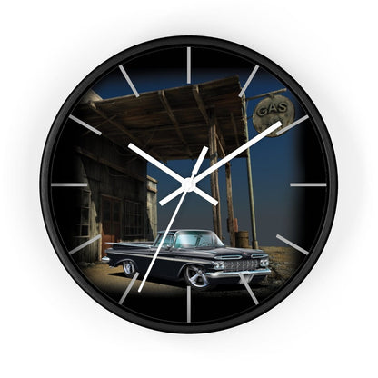 1959 El Camino Old Gas Station Wall clock