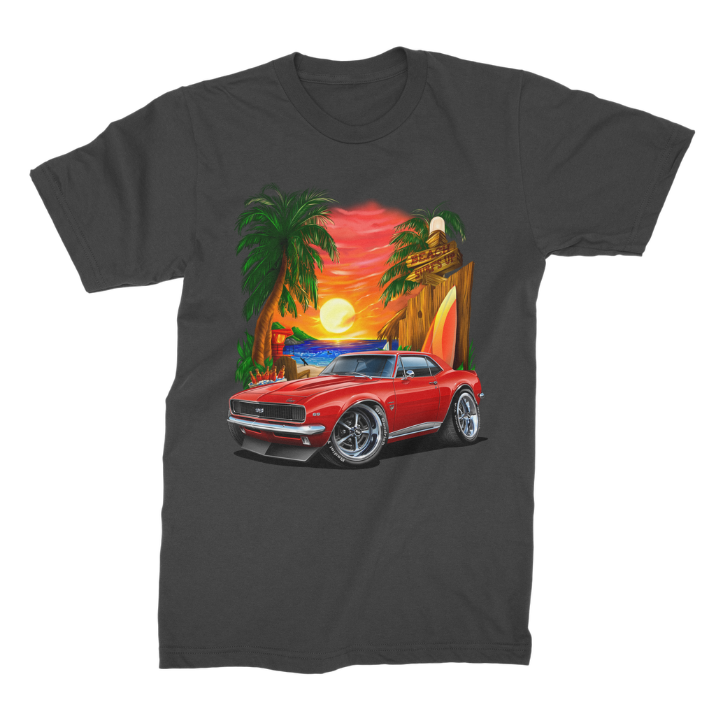 1967 Camaro SS Margaritaville Beach Car Art Premium Jersey Men's T-Shirt
