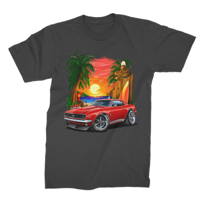 1967 Camaro SS Margaritaville Beach Car Art Premium Jersey Men's T-Shirt