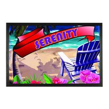 Serenity Beach Banner Design Sublimation Doormat