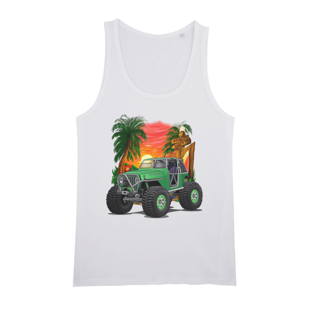 Jeep 4x4 Rocktoy Rock Climber Car Art Organic Jersey Unisex Tank Top