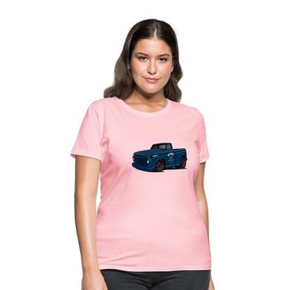 1967 Blue Ford F-100 Women's T-Shirt - pink