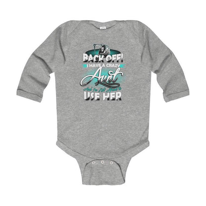 Infant Long Sleeve Bodysuit Back Off Aunt - Let's Print Big