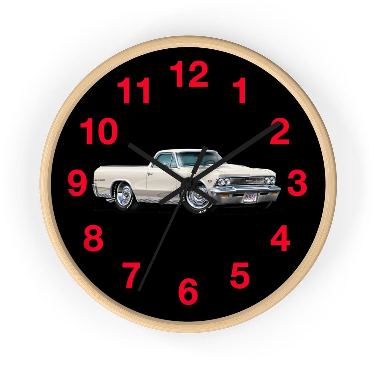 1966 El Camino Car Art Muscle Car Wall clock