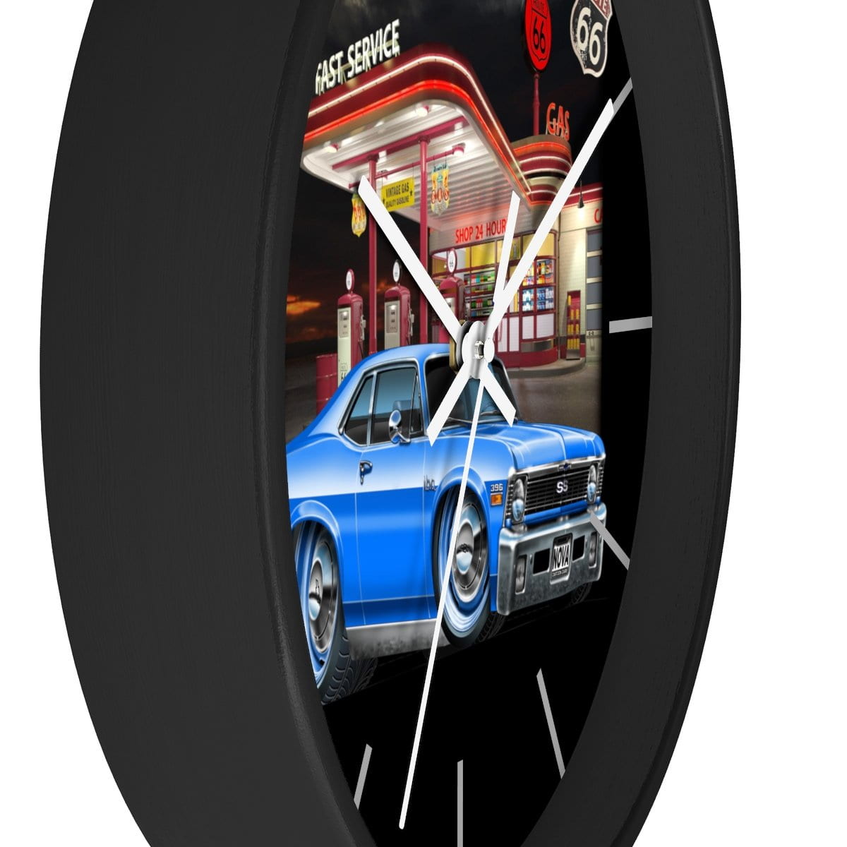 1971 Chevy Nova Vintage Gas Wall clock