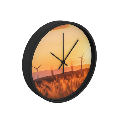 Windmill Sunset 10 inch wall clock