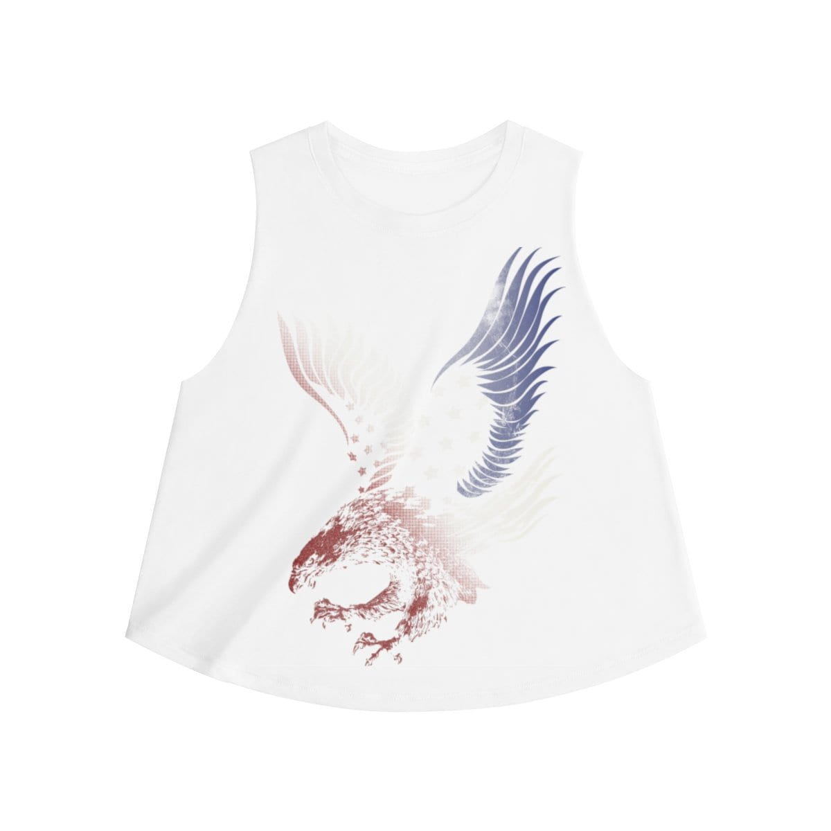 Red White Blue Eagle Women's Crop top