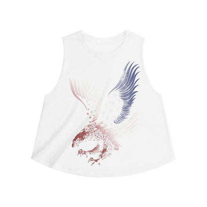 Red White Blue Eagle Women's Crop top