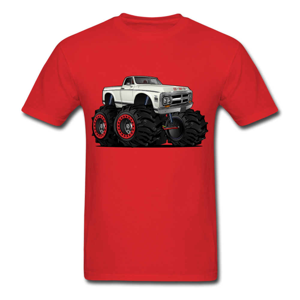 1972 GMC 4X4 Monster Pickup Truck Car Art Men's T-Shirt - red