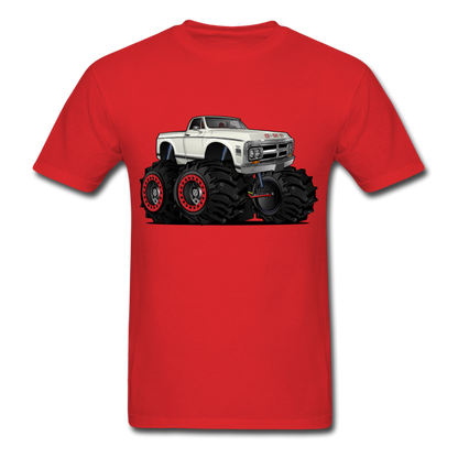 1972 GMC 4X4 Monster Pickup Truck Car Art Men's T-Shirt - red