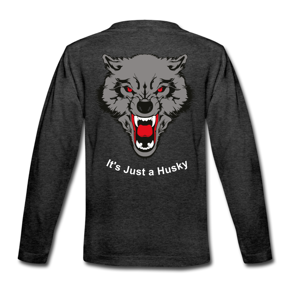 It's Just a Husky Kids' Premium Long Sleeve T-Shirt - charcoal gray