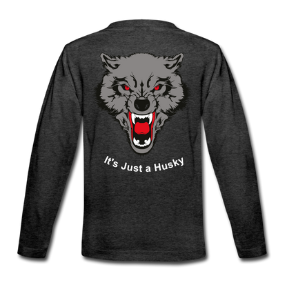 It's Just a Husky Kids' Premium Long Sleeve T-Shirt - charcoal gray