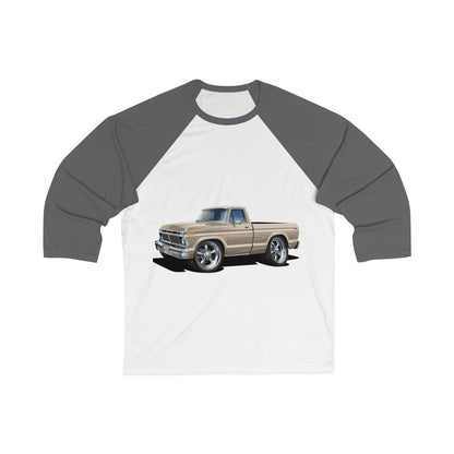 1974 F-100 Car Art Unisex 3/4 Sleeve Baseball Tee