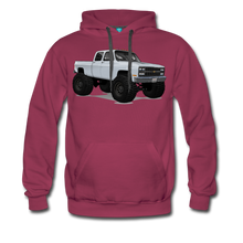 White Chevrolet 4x4 Crew Cab Pickup Truck Men’s Premium Hoodie - burgundy