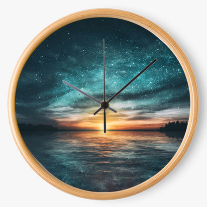 Starry Night Sunset 10 inch wall clock