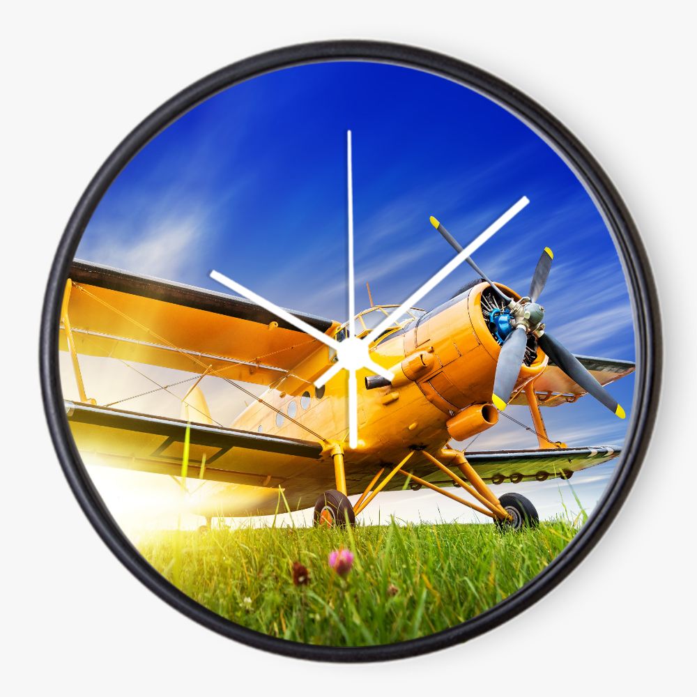 Biplaine sunset 10 inch wall clock