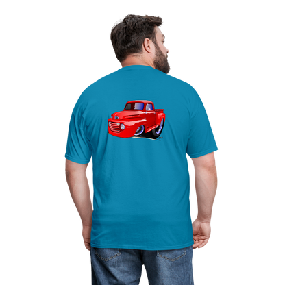 Old Red Truck Version B Men's T-Shirt - turquoise