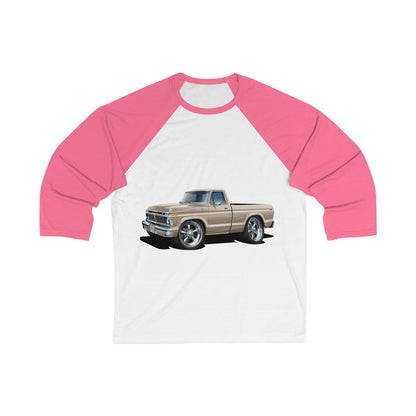 1974 F-100 Car Art Unisex 3/4 Sleeve Baseball Tee