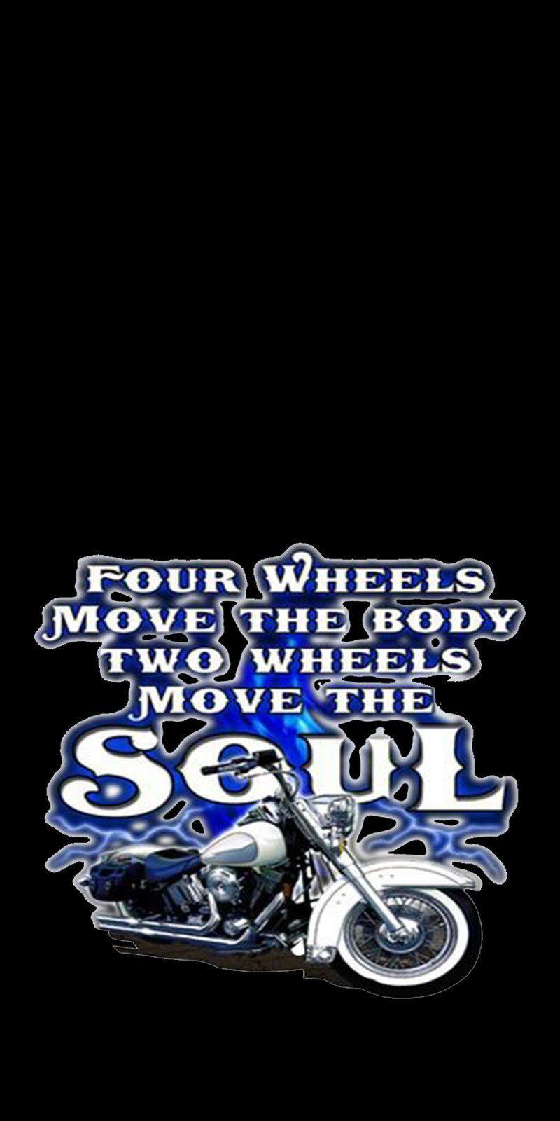 Two Wheels Move the Soul Black Motorcycle Cornhole Wrap