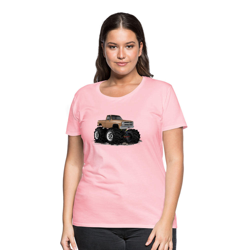 1986 Chevrolet 4x4 Pickup Truck Car Art Women’s Premium T-Shirt - pink
