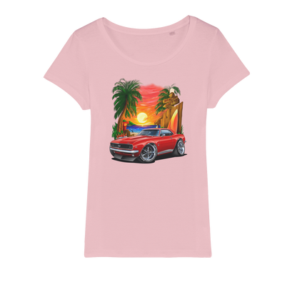 1967 Camaro SS Margaritaville Beach Car Art Organic Jersey Womens T-Shirt