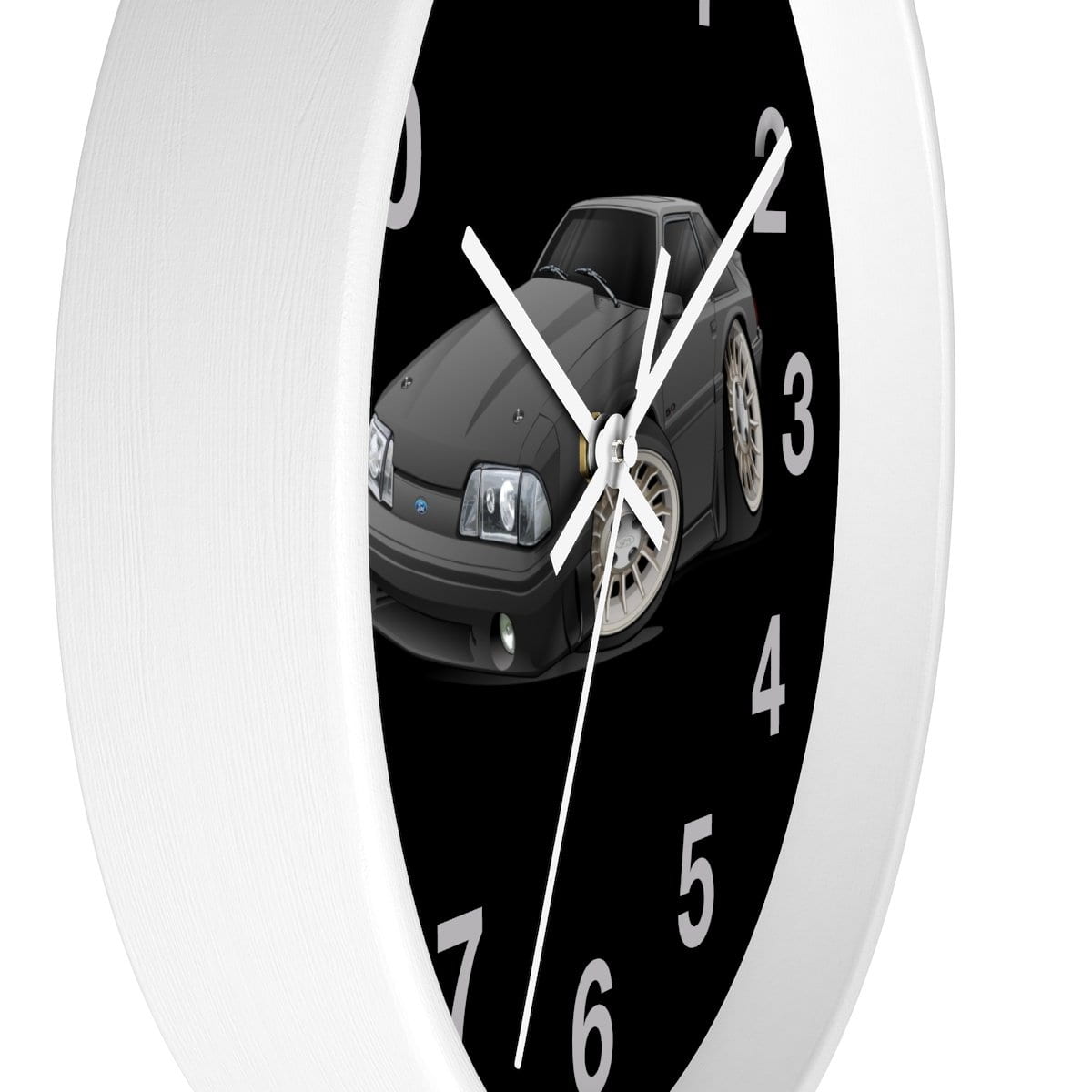 Black Fox Body Mustang Wall clock