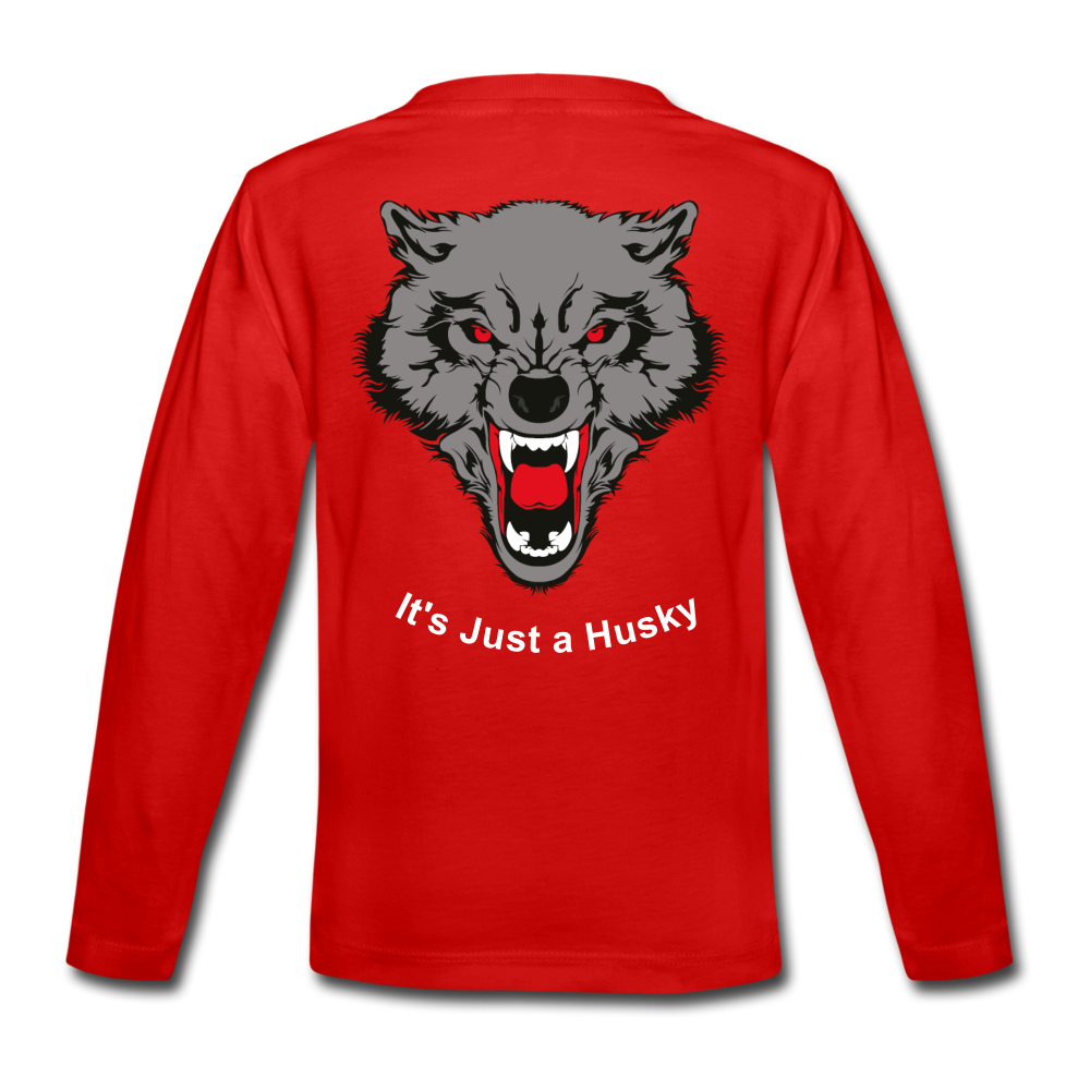 It's Just a Husky Kids' Premium Long Sleeve T-Shirt - red