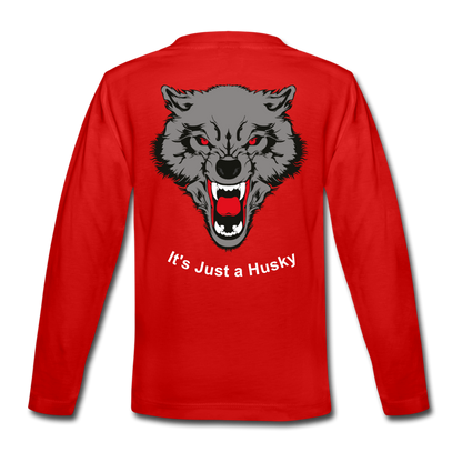 It's Just a Husky Kids' Premium Long Sleeve T-Shirt - red